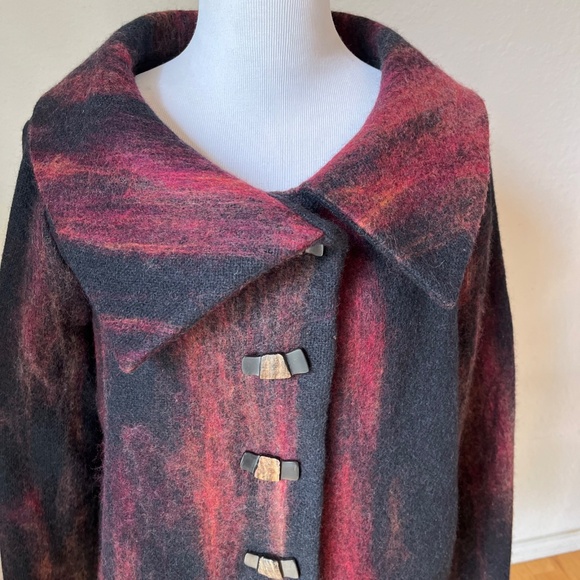 Miriam Carter Felt Wool Jacket Size M/L? Art To Wear Felt Maker - Picture 2 of 16